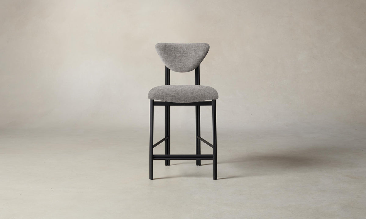 The Cooper Counter Stool - Heritage Belgian Linen Agate