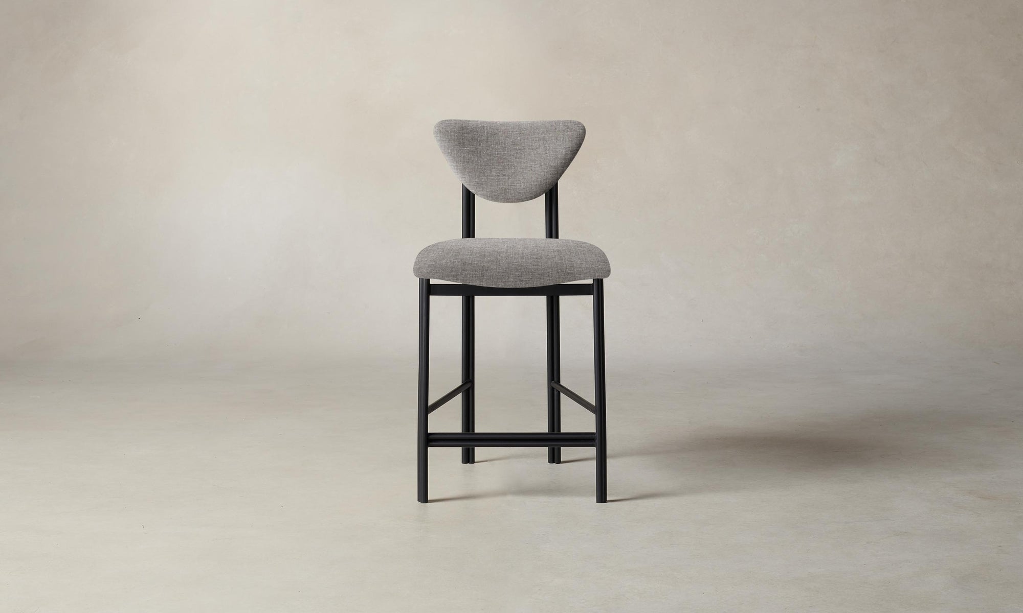 The Cooper Counter Stool - Heritage Belgian Linen Agate