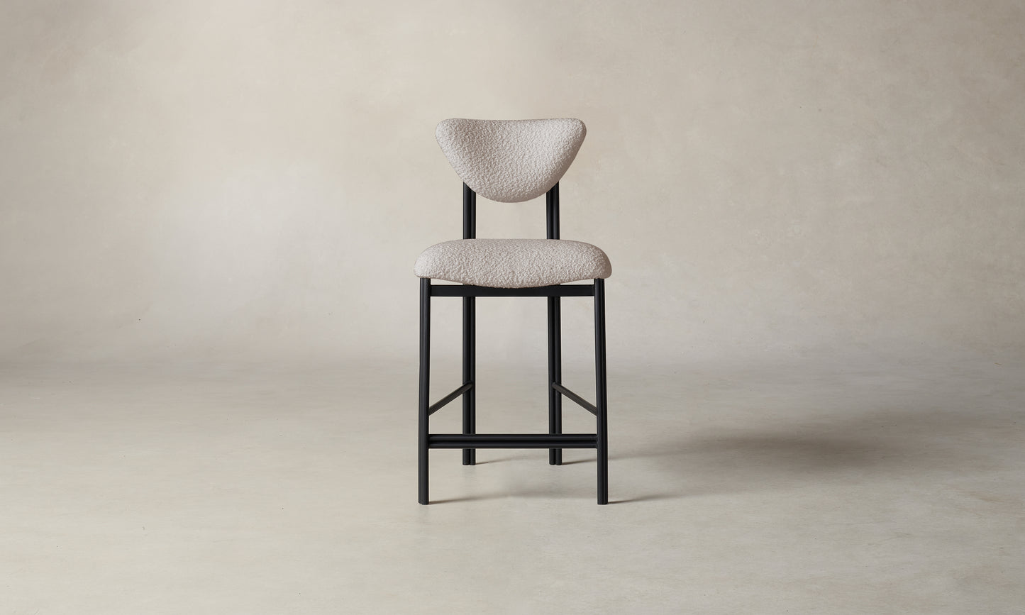 The Cooper Counter Stool - Italian Bouclé Fossil