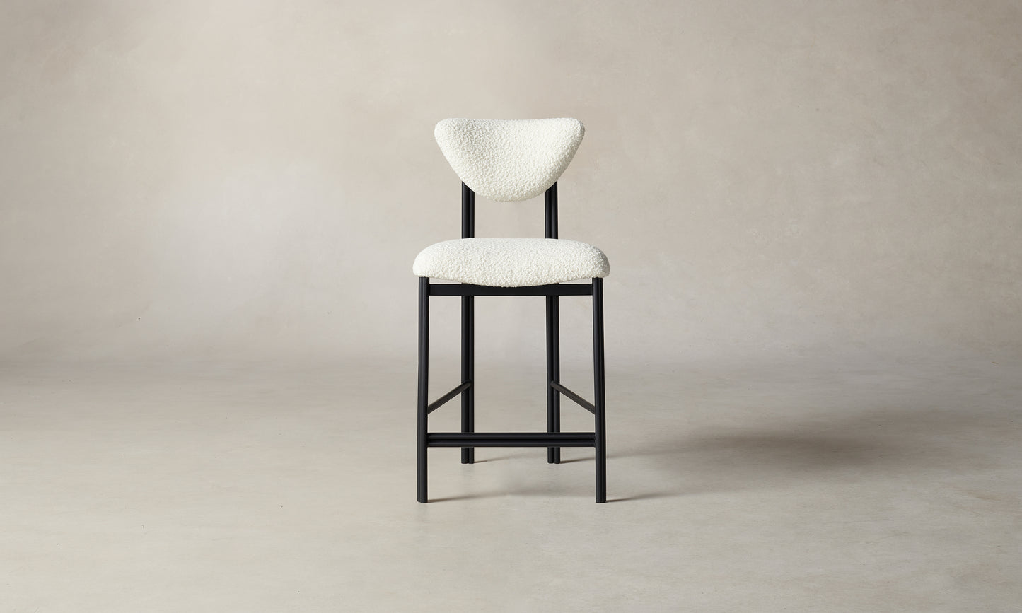 The Cooper Counter Stool - Italian Bouclé White