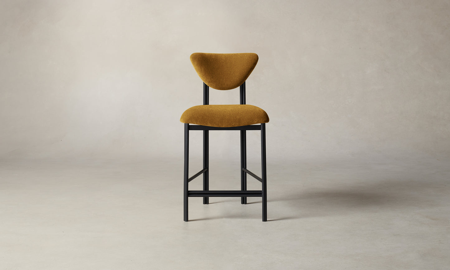 The Cooper Counter Stool - Mohair Amber