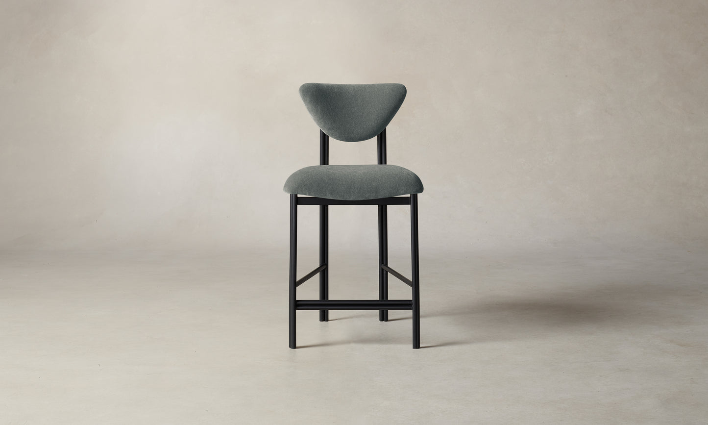 The Cooper Counter Stool - Mohair Fog