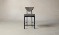 The Cooper Counter Stool - Nubuck Leather Asphalt