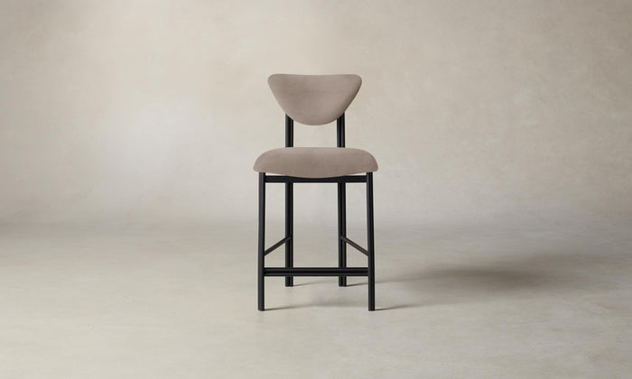 The Cooper Counter Stool - Nubuck Leather Fawn