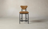 The Cooper Counter Stool - Nubuck Leather Saddle