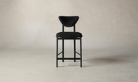 The Cooper Counter Stool - Pebbled Leather Ink