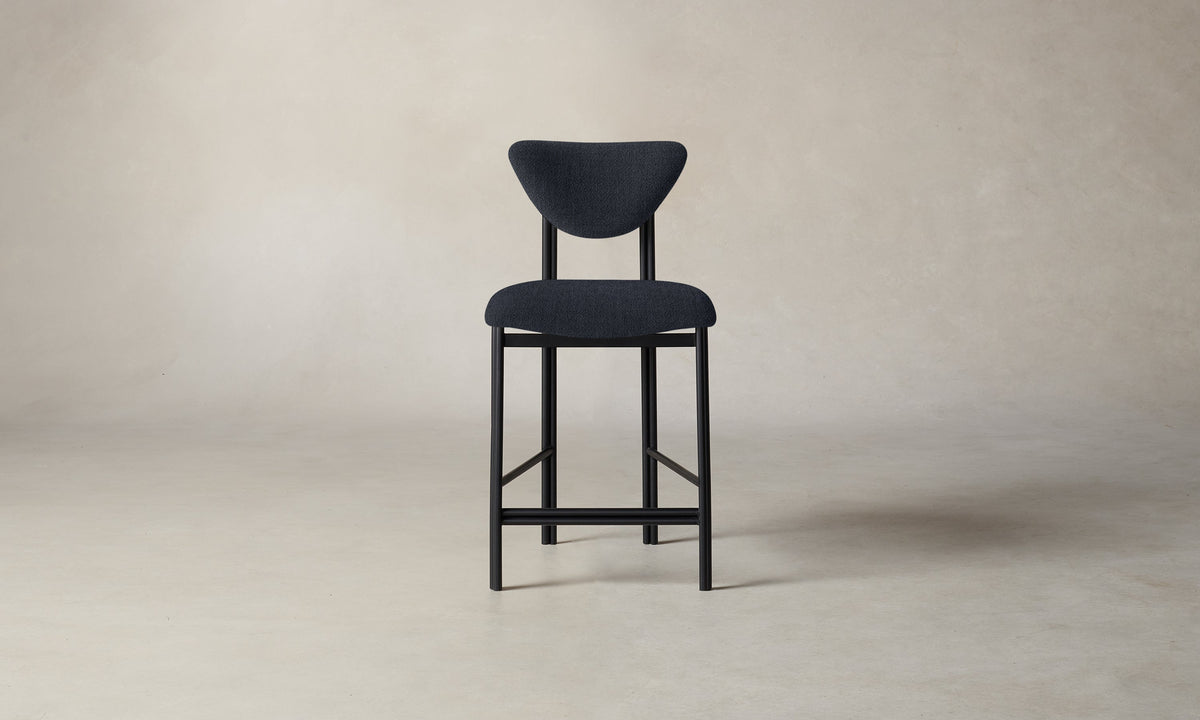 The Cooper Counter Stool - Performance Textural Weave Marina