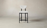 The Cooper Counter Stool - Performance Linen Weave Pure White