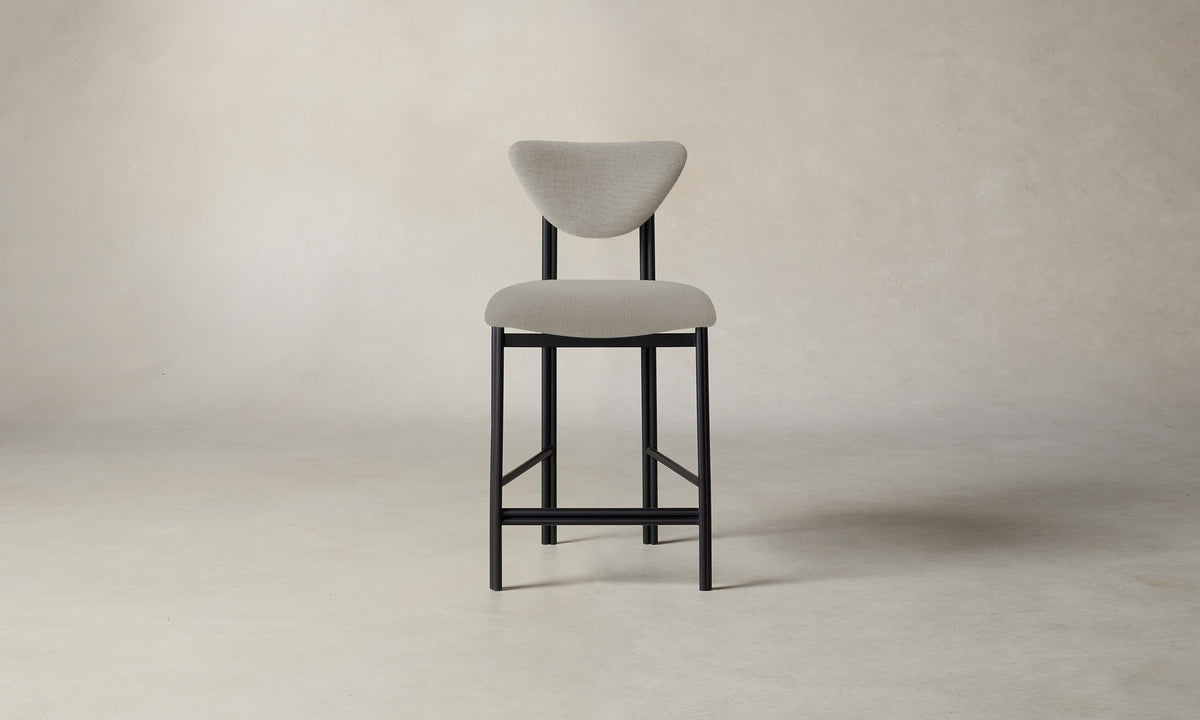 The Cooper Counter Stool - Performance Linen Weave Beige