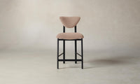 The Cooper Counter Stool - Performance Velvet Dusty Rose