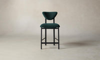 The Cooper Counter Stool - Performance Velvet Emerald