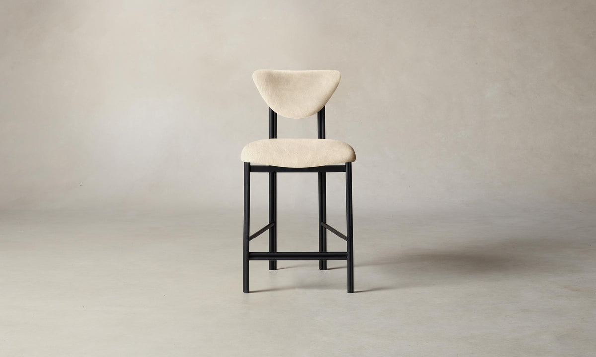 The Cooper Counter Stool - Tuscan Leather Bisque