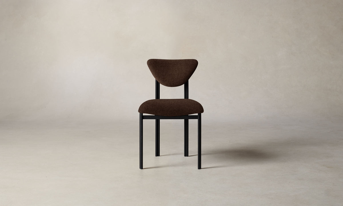 The Cooper Dining Chair - Italian Brushed Wool Cocoa
