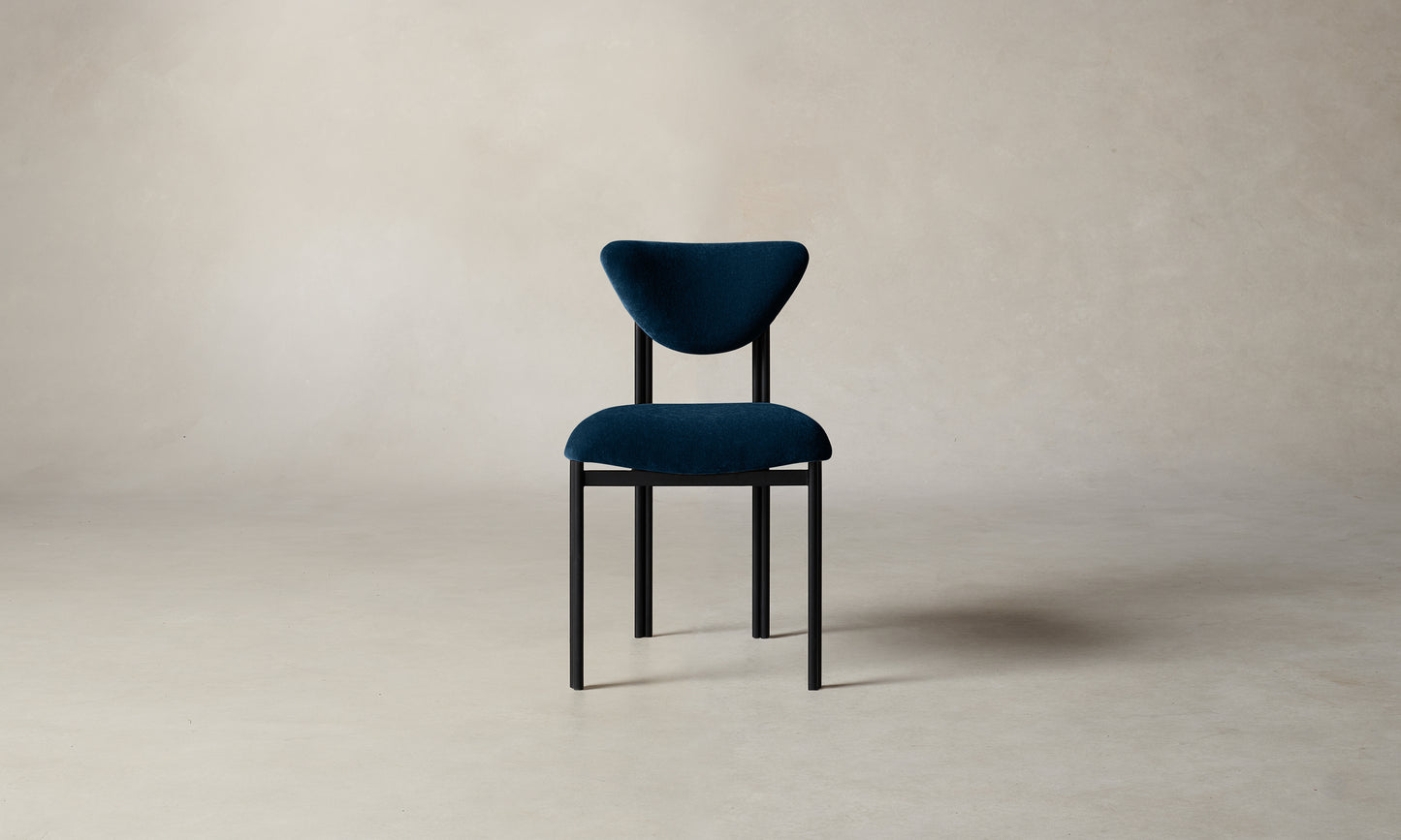 The Cooper Dining Chair - Mohair Admiral