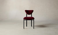 The Cooper Dining Chair - Mohair Crimson