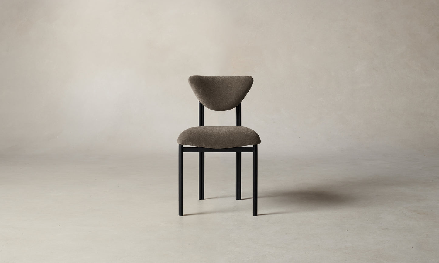 The Cooper Dining Chair - Mohair Mink