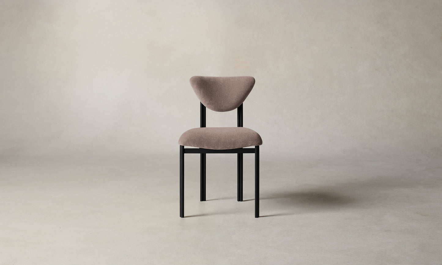 The Cooper Dining Chair - Mohair Peony