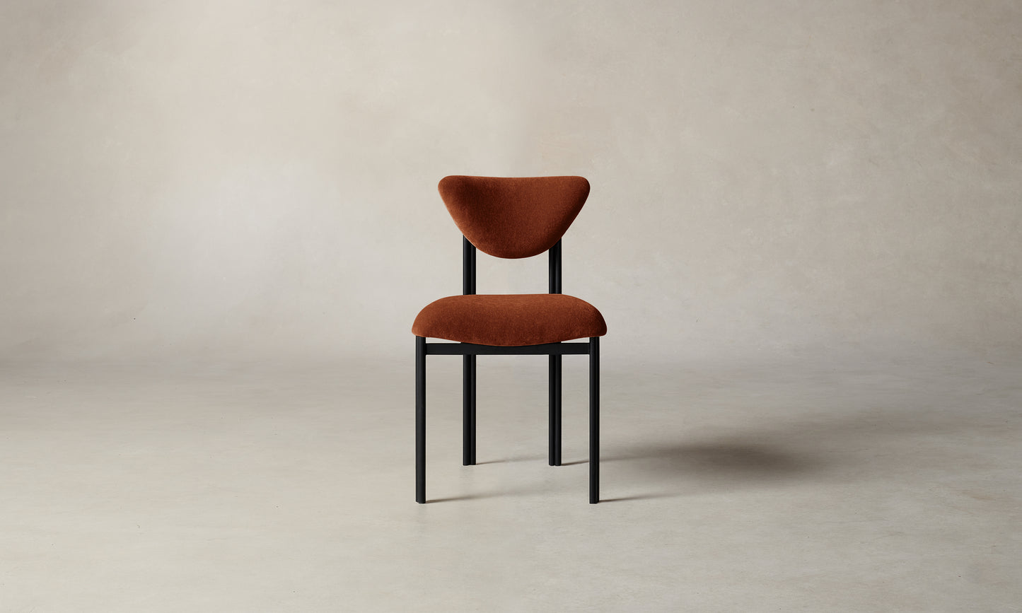 The Cooper Dining Chair - Mohair Spice