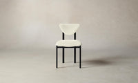 The Cooper Dining Chair - Pebbled Leather Swan