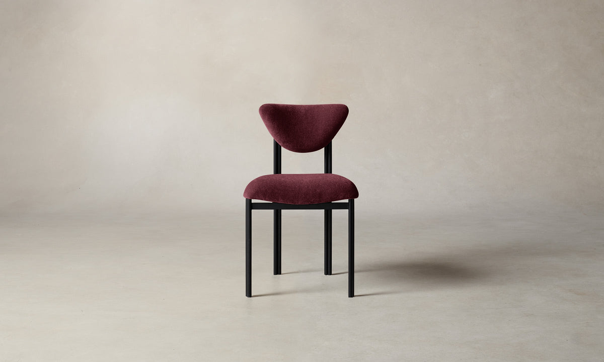The Cooper Dining Chair - Performance Velvet Cabernet