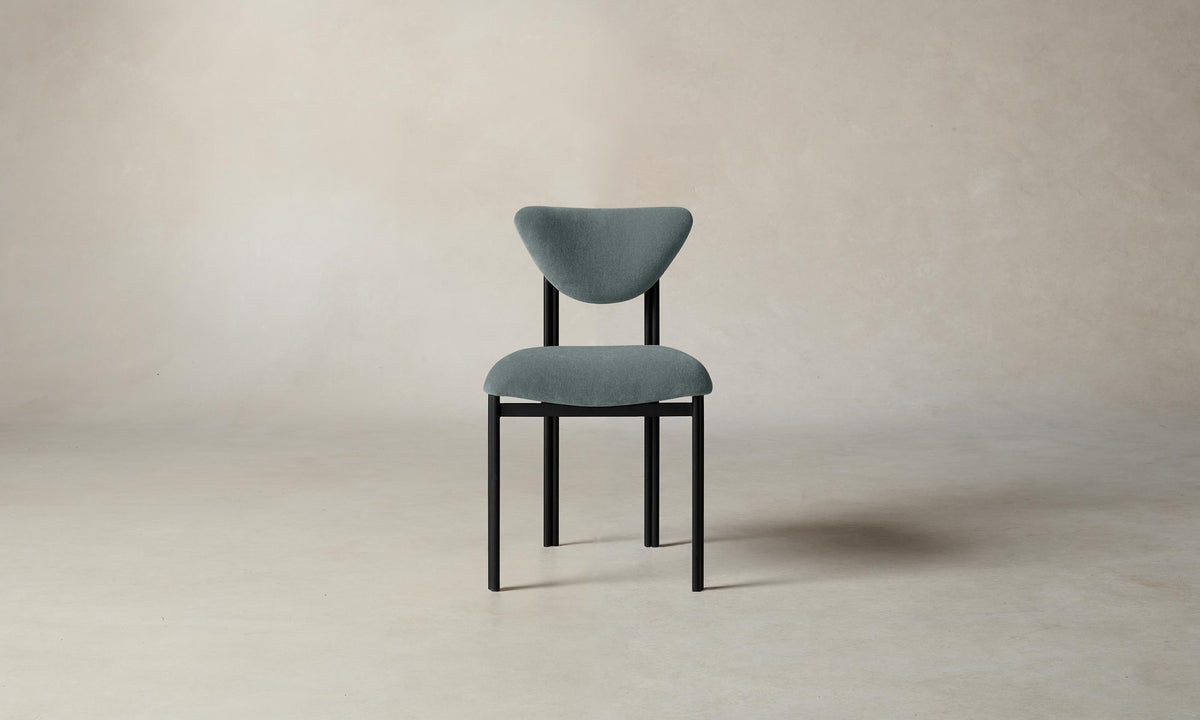 The Cooper Dining Chair - Performance Velvet Seafoam