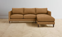 The Crosby Sectional - Nubuck Leather Saddle