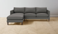 The Crosby Sectional - Pebbled Leather Ash