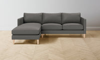 The Crosby Sectional - Pebbled Leather Ash