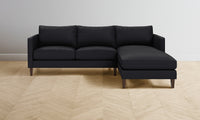 The Crosby Sectional - Pebbled Leather Ink