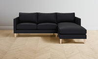 The Crosby Sectional - Pebbled Leather Ink