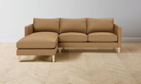 The Crosby Sectional - Pebbled Leather Latte