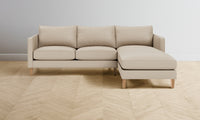 The Crosby Sectional - Pebbled Leather Stone