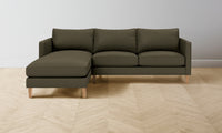 The Crosby Sectional - Pebbled Leather Truffle