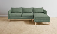 The Crosby Sectional - Performance Stonewashed Linen Aspen