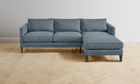 The Crosby Sectional - Performance Stonewashed Linen Chambray