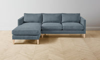 The Crosby Sectional - Performance Stonewashed Linen Chambray