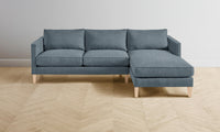 The Crosby Sectional - Performance Stonewashed Linen Chambray