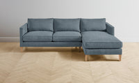 The Crosby Sectional - Performance Stonewashed Linen Chambray