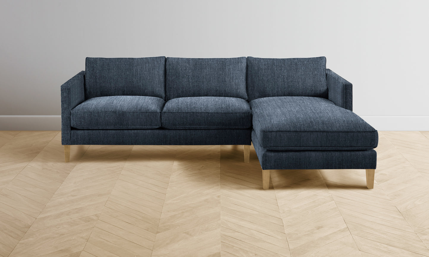 The Crosby Sectional - Performance Tweed Denim