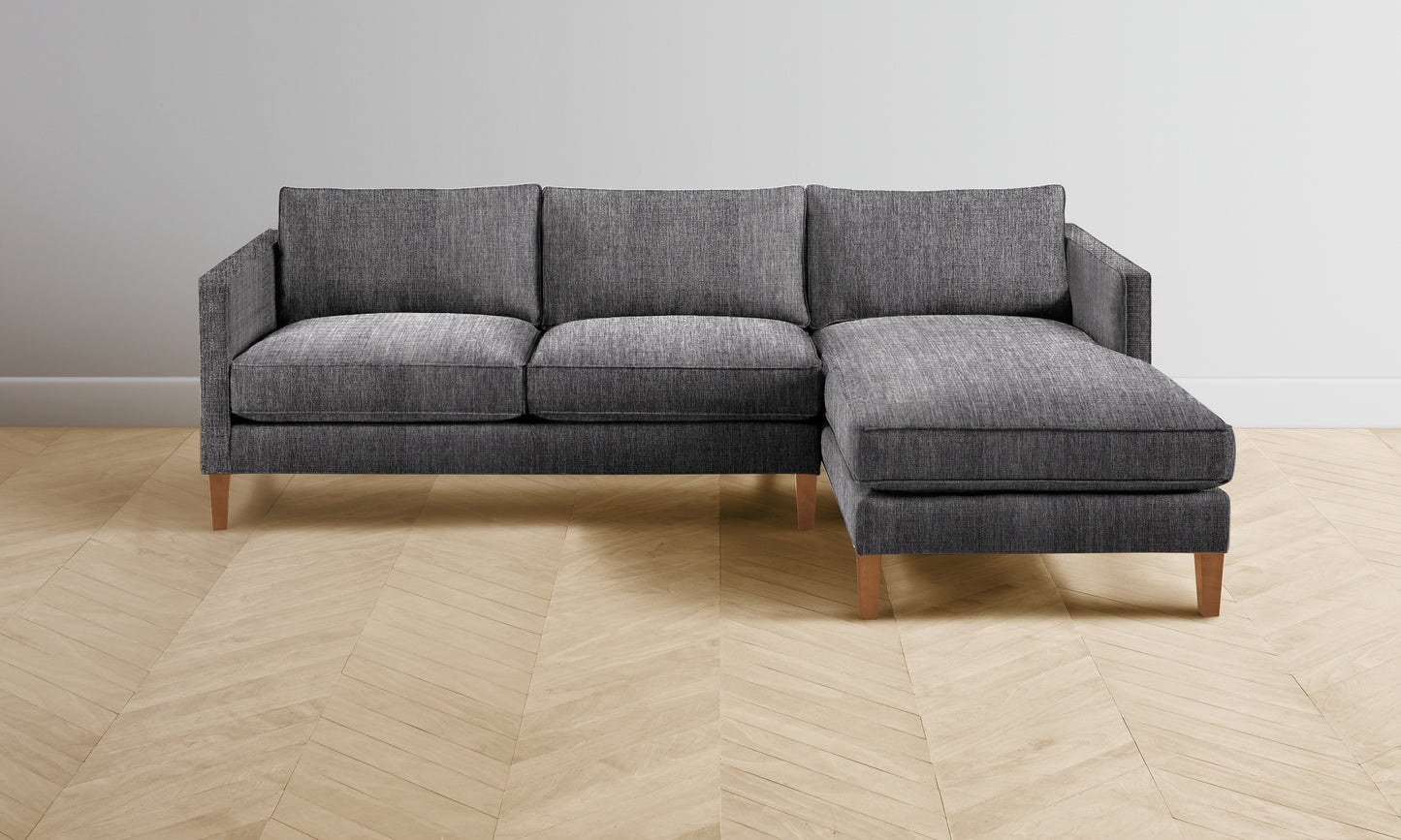 The Crosby Sectional - Performance Tweed Smoke