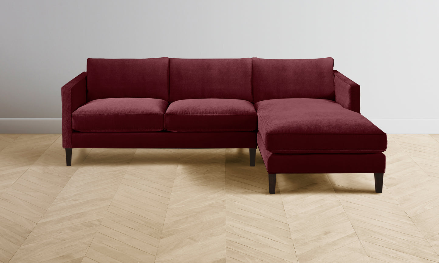 The Crosby Sectional - Performance Velvet Merlot