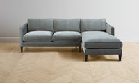 The Crosby Sectional - Performance Velvet Seafoam