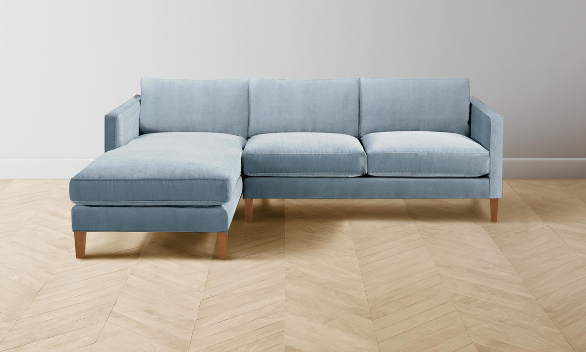 The Crosby Sectional - Performance Velvet Sky