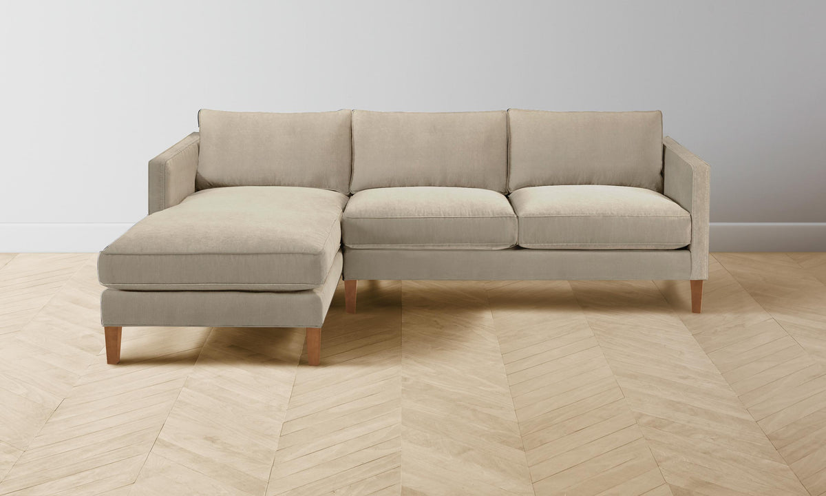The Crosby Sectional - Performance Velvet Taupe