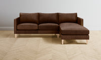 The Crosby Sectional - Tuscan Leather Bourbon