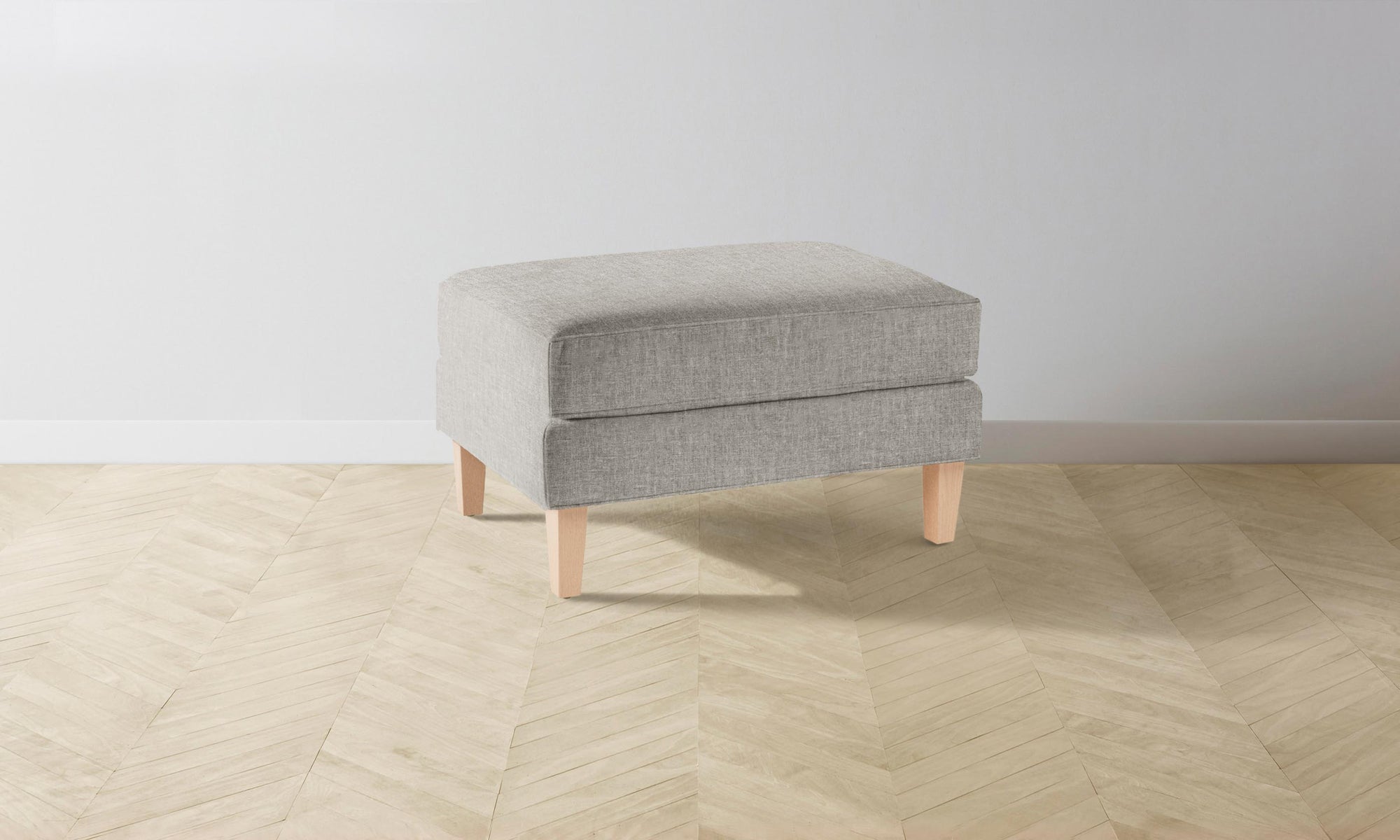The Crosby Ottoman - Heritage Belgian Linen Agate