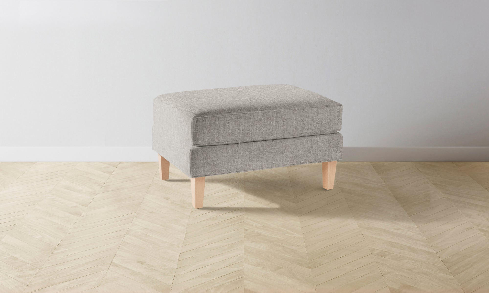 The Crosby Ottoman - Belgian Linen Agate