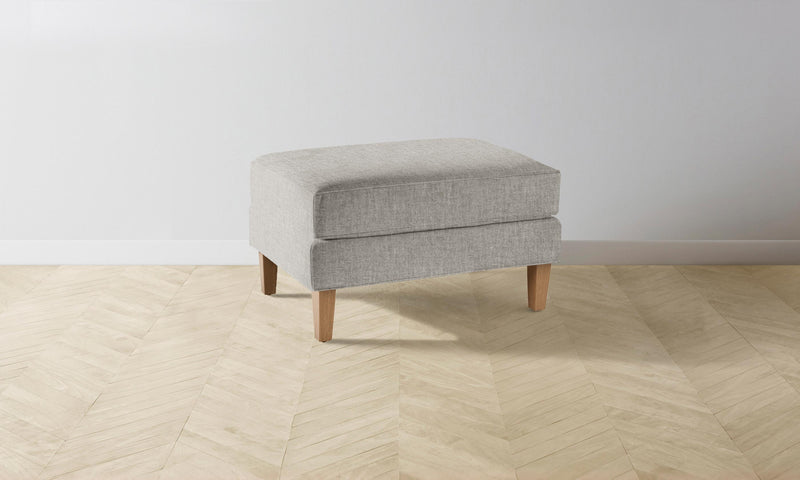 The Crosby Ottoman - Heritage Belgian Linen Agate