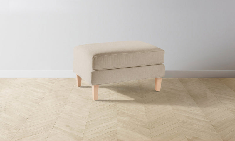 The Crosby Ottoman - Heritage Belgian Linen Husk