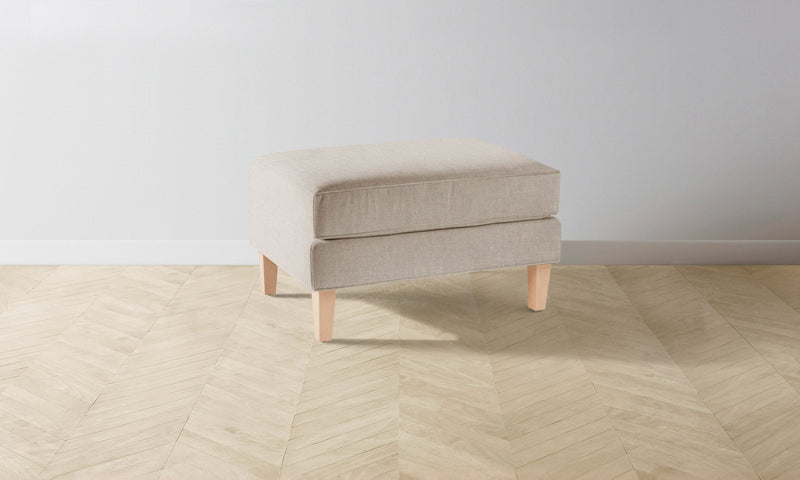 The Crosby Ottoman - Heritage Belgian Linen Summit